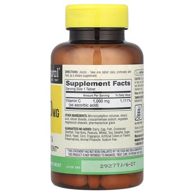 Mason Natural, witamina C, 1000 mg, 100 tabletek