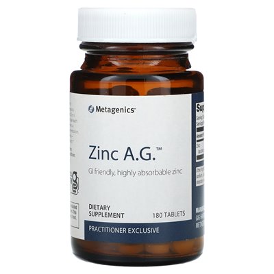 Metagenics, AG zinc, 180 tablets