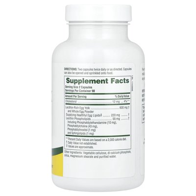 Naturesplus, jaja żółtka lecithin, 180 kapsułek Naturesplus, jaja żółtka lecithin, 180 kapsułek