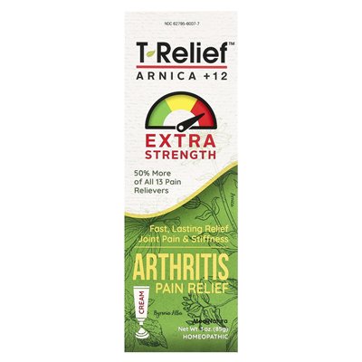 Medinatura, T-Relief, Arnica +12, Arthritis Pain Relief, Pain Relief Cream, Extra Strength, 3oz (85g)