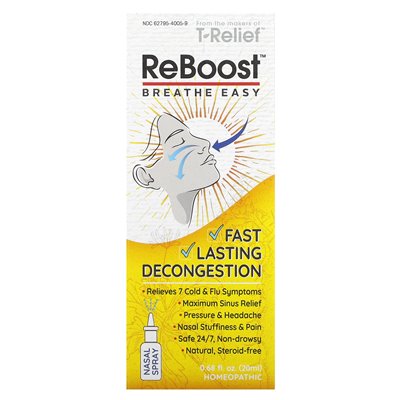MediNatura, T-Relief, ReBoost, Oddychaj Łatwiej, Spray Przeciwzatokowy, 0.68 uncji (20 ml) MediNatura, T-Relief, ReBoost, Oddychaj Łatwiej, Spray Przeciwzatokowy, 0.68 uncji (20 ml)