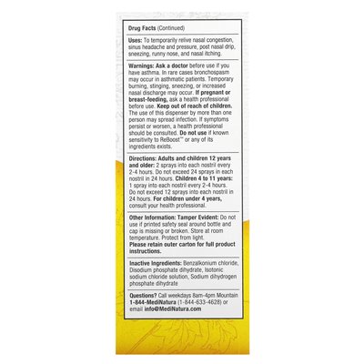 MediNatura, T-Relief, ReBoost, Oddychaj Łatwiej, Spray Przeciwzatokowy, 0.68 uncji (20 ml) MediNatura, T-Relief, ReBoost, Oddychaj Łatwiej, Spray Przeciwzatokowy, 0.68 uncji (20 ml)
