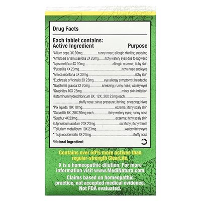 MediNatura, ClearLife Allergy Tablets, Extra Moc, 60 tabletek MediNatura, ClearLife Allergy Tablets, Extra Moc, 60 tabletek