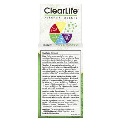 MediNatura, ClearLife Allergy Tablets, Extra Moc, 60 tabletek MediNatura, ClearLife Allergy Tablets, Extra Moc, 60 tabletek