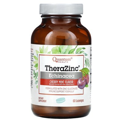 Quantum Health, Therazinc, Echinacea, Kirschminze, 60 Tabletten