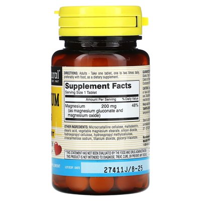 Mason Natural, magnez, 200 mg, 100 tabletek