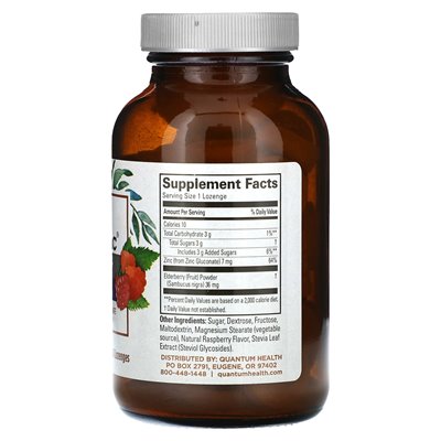 Quantum Health, Therazinc, Erom Bronberry, Raspberry, 60 sutges