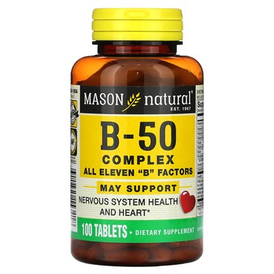 Mason Natural, B-50 Complex, 100 Tabletten