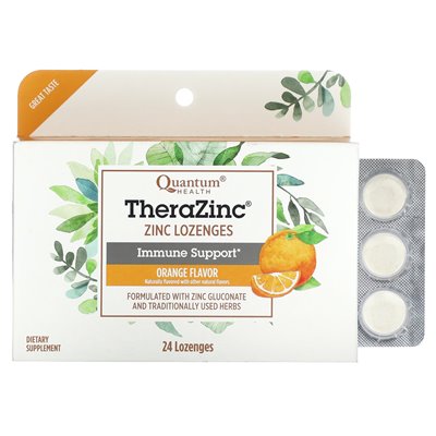 Kantyczne zdrowie, Therazinc, Lozenges cynku, pomarańczowy, 24 ssaki Kantyczne zdrowie, Therazinc, Lozenges cynku, pomarańczowy, 24 ssaki