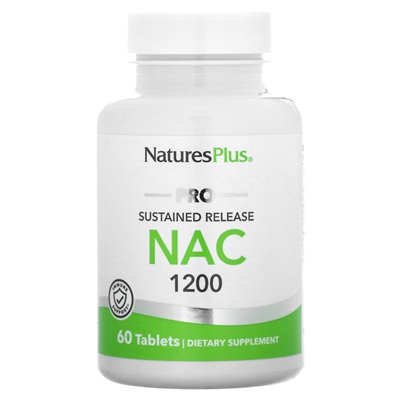 Naturesplus, Pro NAC 1200, trwałe wydanie, 60 tabletek