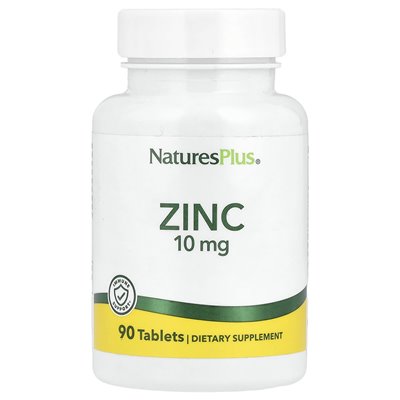 NaturesPlus, Cynk, 10 mg, 90 tabletek NaturesPlus, Cynk, 10 mg, 90 tabletek
