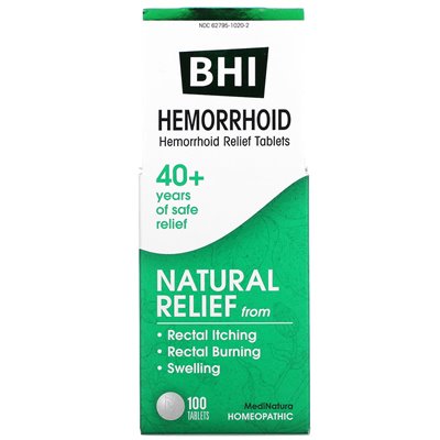 Medinatura, BHI, Hemoroid Relief, 100 tabletek Medinatura, BHI, Hemoroid Relief, 100 tabletek