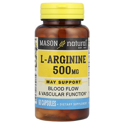 Mason Natural, L-Arginin, 500 mg, 60 Kapseln