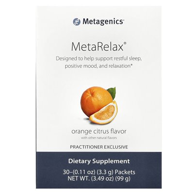 Metagenics, Metarelax, Orange Citrus, 30 pakietów, 0,11 uncji (3,3 g)