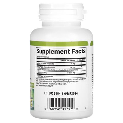 Czynniki naturalne, Oset mleczny premium, 160 mg, 60 kapsułek wegetariańskich