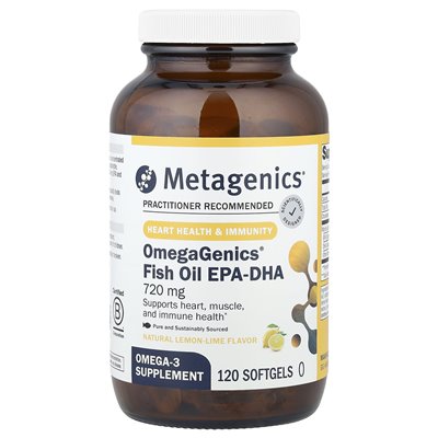 Metagenics, OmeGagenics®, EPA-DHA 720, naturalna limonina cytrynowa, 120 softgels Metagenics, OmeGagenics®, EPA-DHA 720, naturalna limonina cytrynowa, 120 softgels