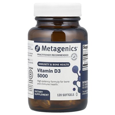 Metagenics, D3 5000, 120 Weichkapseln