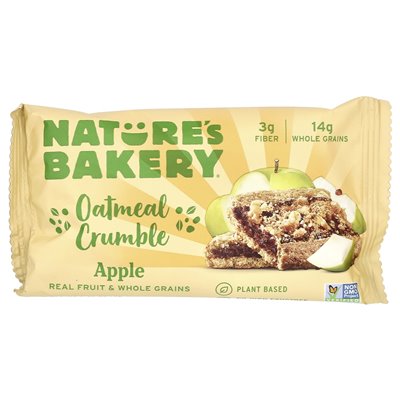 Nature's Bakery, płatki owsiane, jabłko, 6 opakowań, 1,41 uncji (40 g)