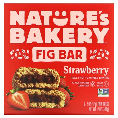 Nature's Bakery, fig, truskawki, 6 plecaków, 2 uncje (57 g) Nature's Bakery, fig, truskawki, 6 plecaków, 2 uncje (57 g)