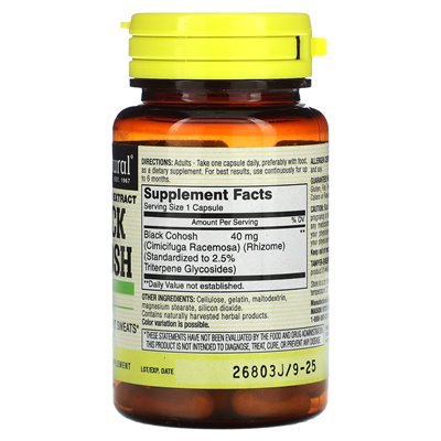 Mason Natural, Czarna Koniczyna, Ekstrakt Standaryzowany, 60 Kapsułek Mason Natural, Czarna Koniczyna, Ekstrakt Standaryzowany, 60 Kapsułek