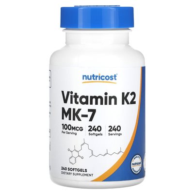 Nutricost, witamina K2, 100 mcg, 240 softgels
