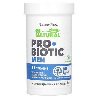 Naturesplus, GI Natural, Probiotic Men, 60 Milliarden KBE, 30 Kapseln