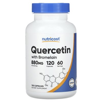 Nutricost, kwercetyna z bromelainą, 120 kapsułek