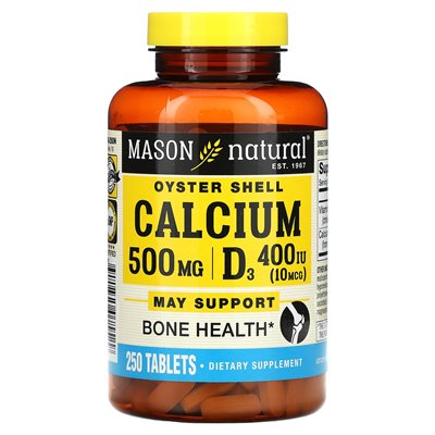 Mason Natural, Oysters Calcium Plus D3, 250 Tablets