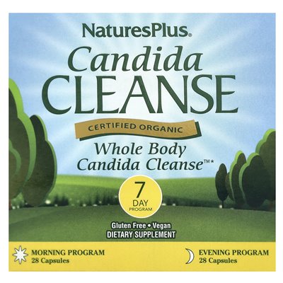 Naturesplus, Candida Cleanse, 7 -dniowy program, 2 butelki, 28 kapsułek Naturesplus, Candida Cleanse, 7 -dniowy program, 2 butelki, 28 kapsułek