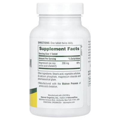 Naturesplus, magnez, 200 mg, 90 tabletek Naturesplus, magnez, 200 mg, 90 tabletek