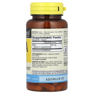 Mason Natural, Maca, 500 mg, 60 kapsułek