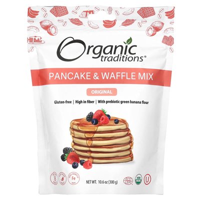 Organic Traditions, Pfannkuchen- und Waffelmischung, Original, 10,6 oz (300 g)