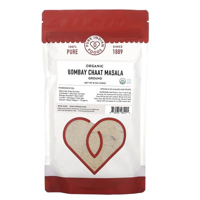Pure Indian Foods, Organic Bombaj Chaat Masala, Ground, 8 oz (226 g)