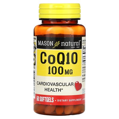 Mason Natural, CO Q10, 100 mg, 60 miękkich
