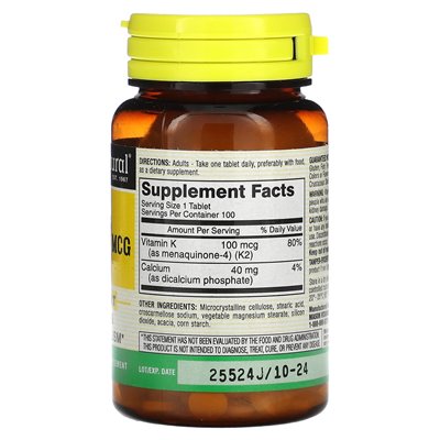 Mason Natural, Vitamin K2, 100 mcg, 100 Tabletten