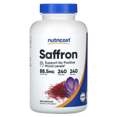 Nutricost, szafran, 88,5 mg, 240 kapsułek