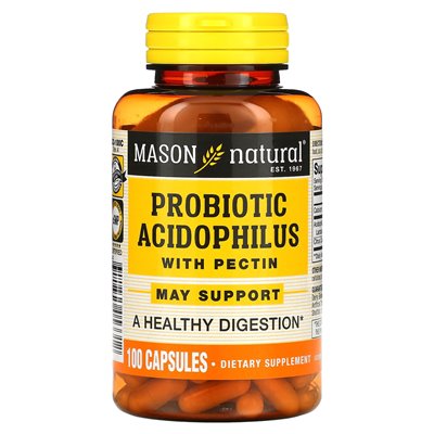 Mason Natural, Probiotic Acidophilus with Pectin, 100 Capsules