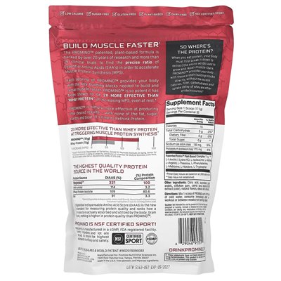 PROMINO, RETHINK PROTEIN ™, Raspberry, 18,3 uncji (519 g) PROMINO, RETHINK PROTEIN ™, Raspberry, 18,3 uncji (519 g)