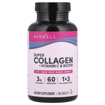 Neocell, super kolagen + witamina C &amp biotyna, 180 tabletek