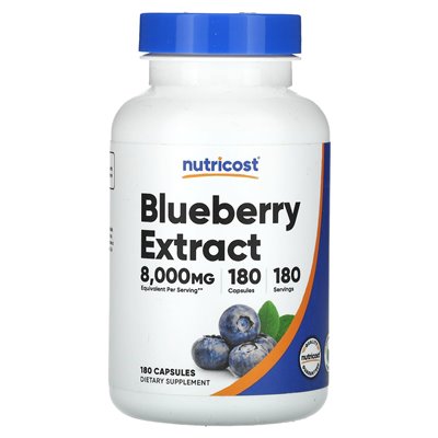 Nutricost, ekstrakt z jagodami, 180 kapsułek