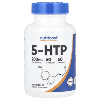 Nutricost, 5-HTP, 200 mg, 60 kapsułek