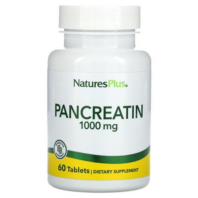Naturesplus, Pancreatin, 1000 mg, 60 tabletek