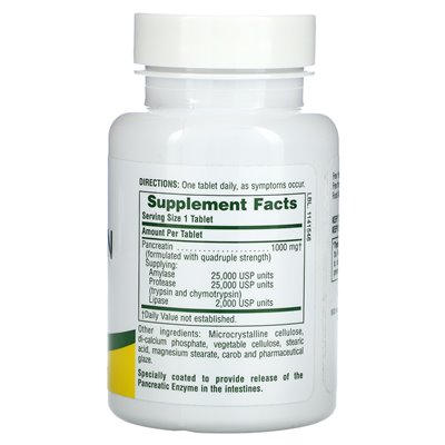 Naturesplus, Pancreatin, 1000 mg, 60 tabletek