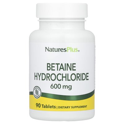 Naturesplus, Betaine HCl, 600mg, 90 Tablets