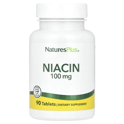NaturesPlus, Niacyna, 100 mg, 90 tabletek NaturesPlus, Niacyna, 100 mg, 90 tabletek