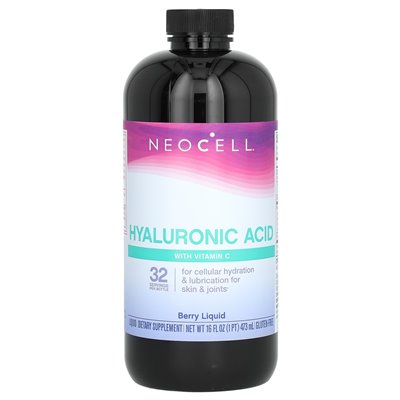 NeoCell, kwas hialuronowy z witaminą C, ciecz jagody, 16 fl Oz (473 ml)