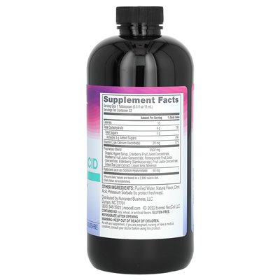NeoCell, kwas hialuronowy z witaminą C, ciecz jagody, 16 fl Oz (473 ml)
