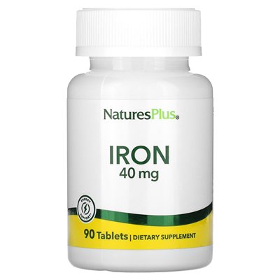 Naturesplus, żelazo, 40 mg, 90 tabletek