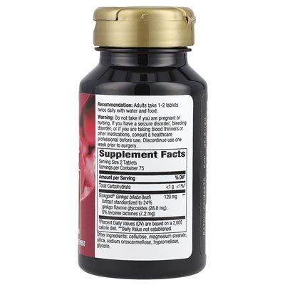 Nature's Way, Ginkgold®, Advanced Ginkgo Extract, 120 mg, 150 tablets (60 mg per tablet)
