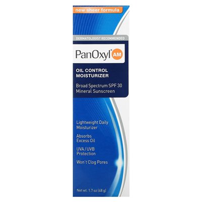 Panoxyl, Panoxyl AM, Feuchtigkeitscremeöl, LSF 30, 48 g (1,7 oz.) Panoxyl, Panoxyl AM, Feuchtigkeitscremeöl, LSF 30, 48 g (1,7 oz.)